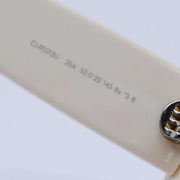 Celine CL40312U TRIOMPHE 25A Sunglasses Shiny White Oval  display picture 2